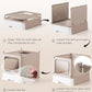 Enclosed Cat Litter Box, Large Litter Box for Big Cats, Covered Kitty Litter Boxes with Lid, Top Entry Cat Box Enclosure with Scoop, Odor Control, Easy to Clean(Coffee)