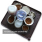 Hoki Found XX-Large Silicone Pet Food Mats - Non Slip Cat Dog Bowl Mats - Waterproof Dog Cat Food Tray - Dark Oak