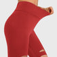 DIBAOLONG Womens High Waist Yoga Pants Cutout Ripped Tummy Control Workout Running Yoga Skinny Leggings
