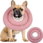 IDOMIK Dog Recovery Collar, Waterproof Soft Dog Cone After Surgery, Comfy Protective Elizabethan Collar Alternative for Dogs Cats, Adjustable Pet Neck Donut Cone Anti-Licking Biting Wounds,Pink,L