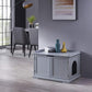 unipaws Cat Litter Box Enclosure Furniture, Cat Washroom, Hidden Litter Box Cover, Cabinet for Large Cat, Dog Proof Cat Litter Boxes, Hideaway Litter Box, Cat House, Grey