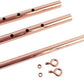 Spreader Bar Heavy Duty Expandable Rose Gold Stainless Steel Bar, Yoga Training Fitness Gear, Workout Bar,Home Gym Kit