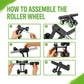 4-Wheel Ab Roller with Knee Pad – Abdominal Exercise Wheel for Core Strength Training, Stable Ab Workout Equipment for Men & Women, Non-Slip Handles, Smooth Bearings, Portable Home Gym Fitness Tool