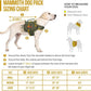 OneTigris Dog Backpack for Hiking Nylon Dog Harness Backpack with Side Pockets for Large Dog with 17"-23.5" Neck Girth and 25"-31" Chest Girth (Green, Medium)