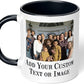 Personalized Coffee Mug, Custom Photo Text 11 Oz Ceramic Mug, Customized Picture Name Tea Cup, Unique Gift Idea, Taza Cafe Personalizadas Fotos, Cute Custom Gifts Mom Women Men, Father's Day, Black