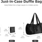 pack all Lightweight Travel Duffel Bag, Water-Resistant Sports Gym Bag, 32L Foldable Weekender Bag for Fitness, Hiking and Camping (Black)