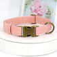 Didog Soft PU Leather Dog Collar, Stylish Quick Released Dog Collar for Large Dogs, Easy Clean Adjustable Pet Collar for Daily Walking, Pink, L Fit 15-23" Neck