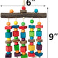 Bird Chewing Toys for Parakeet- Parrot Cage Bites, Wooden Block Cockatiel Toy for Small and Medium Parrots and Birds