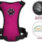 Lukovee Dog Seat Belt for Car, Adjustable Dog Car Harness for Large Medium Small Dogs, Soft Padded & Breathable Mesh Dog Seatbelt with Car Vehicle Connector Strap (Rose Red,Small)