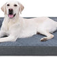 KSIIA Orthopedic Dog Bed for Extra Large Dog，Washable Pet Sofa with U-Shaped Bolster Removable Waterproof Cover Non-Slip Bottom and Egg-Crate Orthopedic Foam Pet Couch Bed, 47 x 32 Inch, Dark Gray