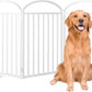 3 Panles Full Matel Freestanding Dog Gates with Door, 72"Extra Wide 32"Tall Free Standing Dog Pet Gate for Indoor & Outdoor. Foldable Pet Fences for Doorways, House, Stairs, Porch, Deck, Yard