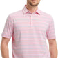 Rouen Mens Golf Shirt Moisture Wicking Dry Fit Performance Stripe Casual Collared Short Sleeve Golf Polo Shirts for Men