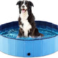 Jasonwell Foldable Dog Pet Bath Pool Collapsible Dog Pet Pool Bathing Tub Kiddie Pool Doggie Wading Pool for Puppy Small Medium Large Dogs Cats and Kids 32" Blue