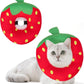BEAUTYZOO Cat Cone Collars Soft, Cat Recovery E Collars After Surgery to Stop Licking, Adjustable Elizabeth Circle Collar Cute Pet Donut Pillow for Cats Kitten Small Dogs,Strawberry S