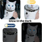 Personalized Breakaway Cat Collars Glow-in-The-Dark with ID Tag, Bell - Safety Quick - Release, Customizable for Female Male Kittens & Cats (Black)