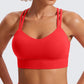 CRZ YOGA Softness Mold Womens Butterluxe Strappy Longline Sports Bra - Double Spaghetti Strap Workout Yoga Crop Top Athletic