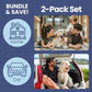 Dog First Aid Kit 2-Pack – Vet-Approved Pet First Aid Supplies for Dogs & Cats in Emergencies – Pet First Aid Guide, Tick Remover, Slip Leash & Medical Essentials for Home, Camping, Car, Travel