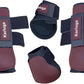 Horse Tendon Boots Set of 4 Open Front & Fetlock Boot for Horses Professional Sport Protection Impact-Absorbing Equine Leg Support for Jumping, Riding, Training (Wine Red, Full)