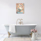 Funny Duck Bathroom Wall Art Cute Duck on Toilet Canvas Wall Decor Funny Quirky Farm Animal Pictures Painting Print Framed Artwork Decorations Gifts for Bathroom 16"x20"