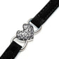 CHUKCHI Heart Bling Cat Collar with Safety Belt and Bell 8-11 Inches (Black)