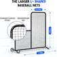 Yes4All Portable L-Screen Baseball 7x7ft with 2 Baseballs, Rubber Wheels - L Screen Baseball for Batting Cage, Protective Pitching Screen Net Double Layers, Carry Bag Included
