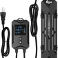 AQQA Aquarium Heater,64-95°F Fast Heating Double Quartz Glass Tube Fish Tank Heater,High-definition LCD Controller Displays Real-time Power,Anti-dry and Over-temperature Protection (1200W 210-330 Gal)