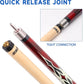 GSE Games & Sports Expert 58" 2-Piece Canadian Maple Hardwood Billiard Pool Cue Sticks for Men/Women, House or Commercial/Bar Use (Several Colors, Weight 18oz, 19oz, 20oz, 21oz Available)