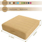 MeMoreCool Square Floor Pillow Seating for Adults Kids, Large Meditation Cushion Floor Pillow with Thick Foam & Soft Tufted Cover, Washable Big Pillow Seat Floor Cushion for Sitting Yoga 22" Khaki