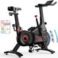 Yesoul Black Exercise Bike for Home,Smart White Cycling Bike Magnetic Stationary Bike, Low Noise Indoor Cycling Bike for Home Gym Electric Stationary Bike with Tablet Mount & Comfortable Seat Cushion for Women Apartment Workout Bike for Fitness