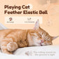 2025 New Interactive Cat Feather Ball Toy Set - Elastic Bouncy Cat Toys with Feather Tails, Silicone Rolling Balls for Indoor Cats & Kitten Exercise, Safe & Fun Play (1 Set)