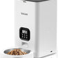 VOLUAS Automatic Cat Feeders - Pet Food Dispenser for Dry Food, Timed Cat Feeder with Desiccant Bag, Programmable Portion Size Control 4 Meals Per Day, 10s Voice Recorder