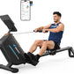 MERACH Rowing Machines for Home, Powerful Electromagnetic Row Machine with 51.2" Extended Rail, 16-Level Handle Resistance Adjustment Rower, 350 LBS Load Capacity, Ergonomic Comfort Seat, Easy Storage