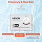 VEVOR Aquarium 24V DC Water Pump, 60W, 1750 GPH Marine Wavemaker Return Pump with Controller, Adjustable Flow, Feed Mode, 16 ft Maximum Lift, for Saltwater Freshwater Fish Tank Sump Pond Circulation