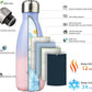 Insulated Water Bottles,12 oz Double Wall Stainless Steel Vacumm Metal Flask for Sports Travel,Pastel Sunset