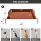 RRPETHOME Large Elevated Cooling Dog Bed, Raised Dog Cot Beds for Large Dogs, Elevated Outdoor Pet Bed, Chew Proof Portable Cooling Pet Cot with Skid-Resistant Feet and Breathable Mesh