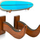 TESLYAR Surfboard Wall Mount – Wooden Surfboard Rack for Wall Storage – Solid Wood Hooks for Surfboard, Snowboard, Paddle Board & Wakeboard – Wave Style