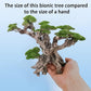 Fish Tank Decor- Bonsai Tree of The Forest with Faux Moss- Aquarium Decoration Aquascaping- Made of Sandstone, 8.8 x 4.3 x 7.8 inches