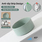 Ceramic Elevated Cat Food and Water Bowl, Kitty Bowl, Raised Cat Dish, Pet Feeder (5.1 in, 2 x Light Green + Stand)