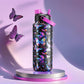 40 oz Insulated Water Bottle with 2-in-1 Straw and Spout Lid, Keep Cold 24H, Leak-Proof, BPA-Free, Double Wall Stainless Steel Water Bottle for Sports, Gym, Travel, and School (Butterfly Waltz)