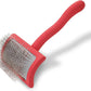Chris Christensen Big G Dog Slicker Brush, Groom Like a Professional, Fluff Detangle Style, Saves Time Energy, Made in Germany, Coral, Medium