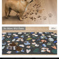 Pet Feeding Mat-Absorbent Dog Mat for Food and Water Bowl-No Stains Quick Dry Water Dispenser Mat-Dog Accessories Pet Supplies-Bowl for Messy Drinkers（DARKFLOWERS,17"x34"