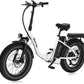Fat Tire Folding Electric Bike, 48V & 624Wh Lithium Removable Battery, Peak 1100W Brushless Motor, Max Speed 28Mph, M5 Large LCD Display, Suspension, Step-Over/Thru Frame