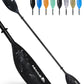 Abahub Adjustable Kayak Paddle 210-230 cm/ 230-250 cm Floating Kayaking Oars Boating Oars Canoeing Oars Black