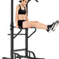 SogesHome Power Tower Pull Up Bar and Dip Stand,10 Adjustable Height Assistive Trainer Dip Station,Multi-Function Strength Training Fitness Workout Station for Home Gym Fitness Equipment (Black)