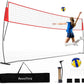 20FT/12FT Freestanding Volleyball Training Net, 5 Height Adjustable Portable Volleyball Net System, Quick Setup Practice Set for Indoor or Outdoor Use