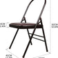 Yoga Chair Set Yoga Auxiliary Chair Flexibility Strength Training Tool, Foldable Yoga Chair for Balance Training, with Figure S Resistance Belt, Chair Leg Cap, Brown