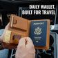 Kings Loot Passport Holder Wallet | RFID Blocking Leather Travel Wallet with Built-in Airtag Holder | Holds 1-6 Cards & Passport | Easy Pull Tab | Travel Wallets (Onyx Black)