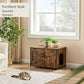 unipaws Top Opening Cat Litter Box Enclosure, Friendly to Elderly People, Waist or Keen Problem People, XL Extra Large Cat Box Furniture, High Jumbo Automatic Litter Box Cover Hidden for Large Cat