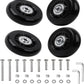 Luggage Suitcase Replacement Wheels Set 4Pcs PU Bearing Wheels-Install Dia 2.4in/60mm Width 0.8inch/21mm with 3 Size Axles for Trolley Bag Drawbar Box Smooth Rolling Repair