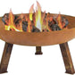 Sunnydaze 30-Inch Cast Iron Heavy-Duty Fire Pit for Outside - Wood-Burning Outdoor Fire Pit Bowl with Handles - Oxidized Finish